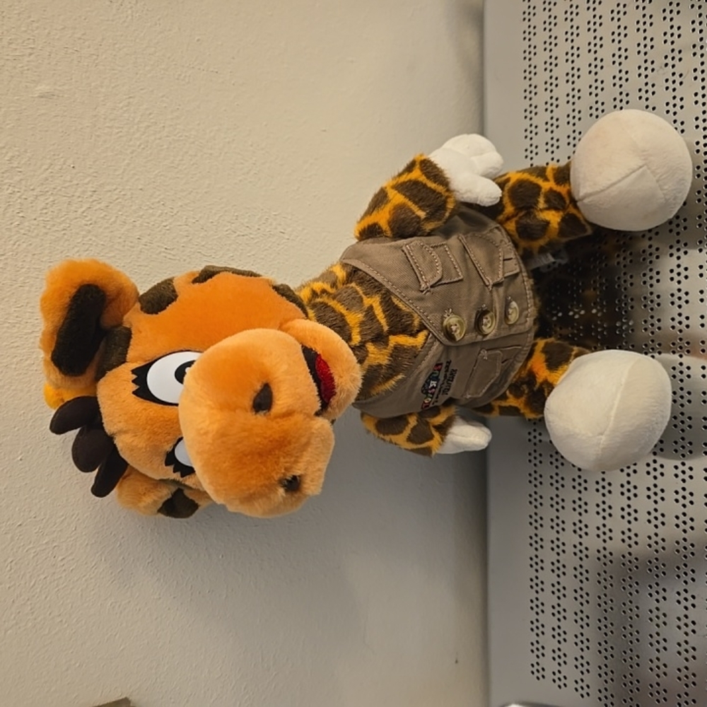 Giraffe Plush Toy with Brown and White Accents